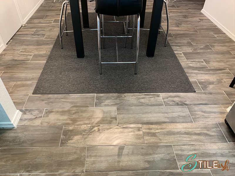gray wood look tile