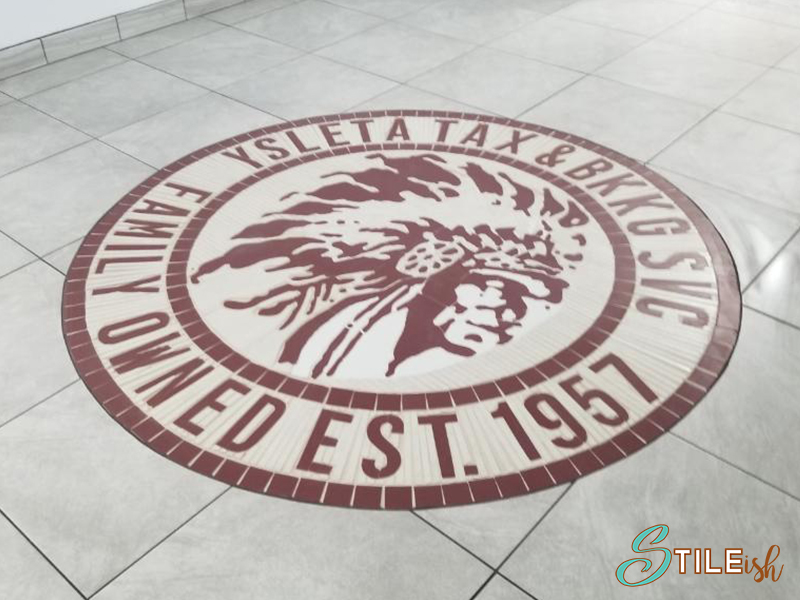 Custom logo tile medallion